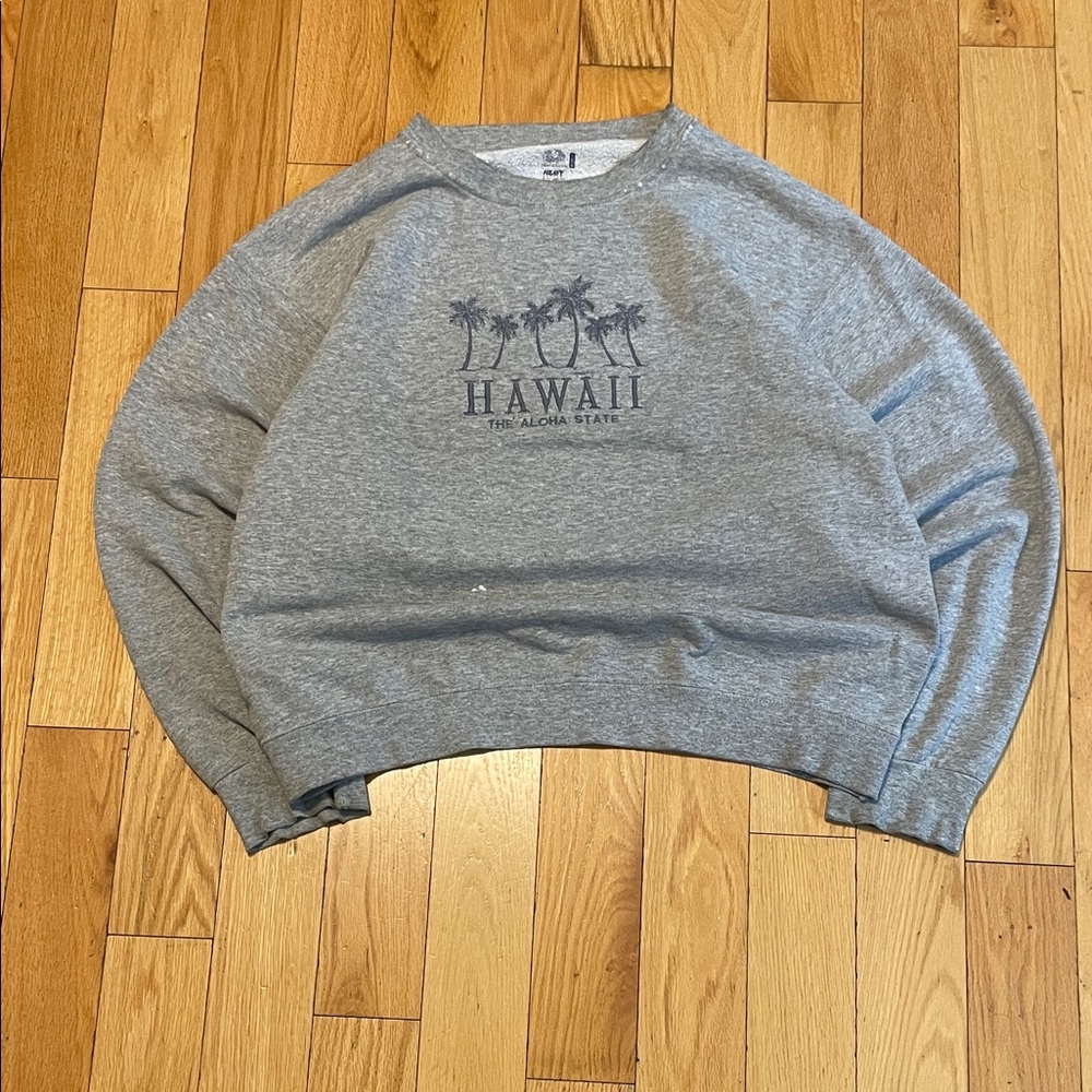 Fruit of the Loom Gray Hawaii Crewneck Sweater